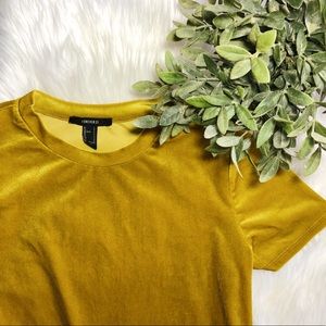 Forever 21 Mustard Yellow Velvet Top